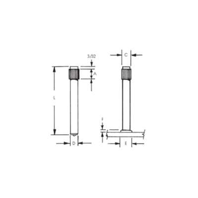Knurled Weld Studs